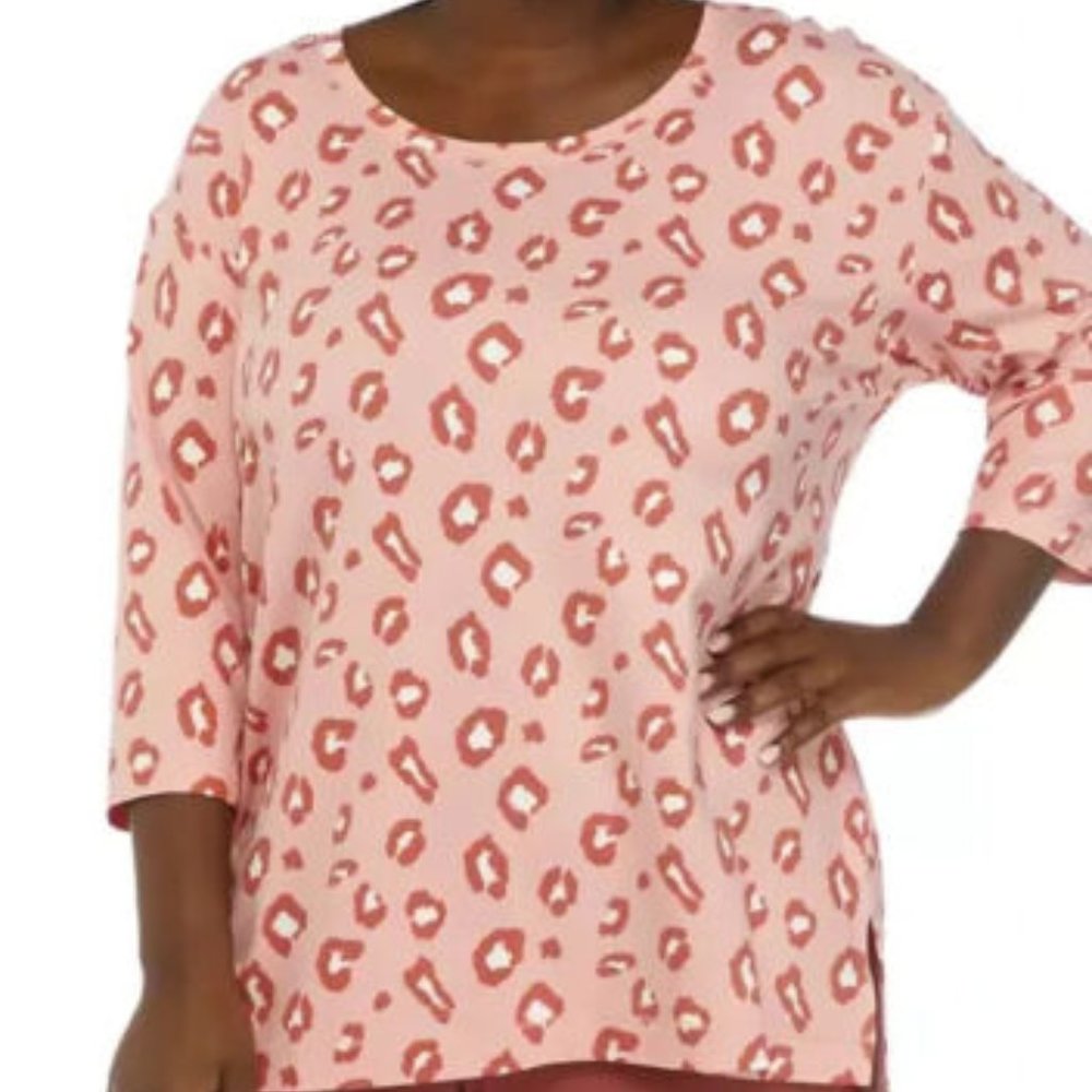 Wonderly Studio Plus Size 3/4 Sleeve Printed Yummy T-Shirt